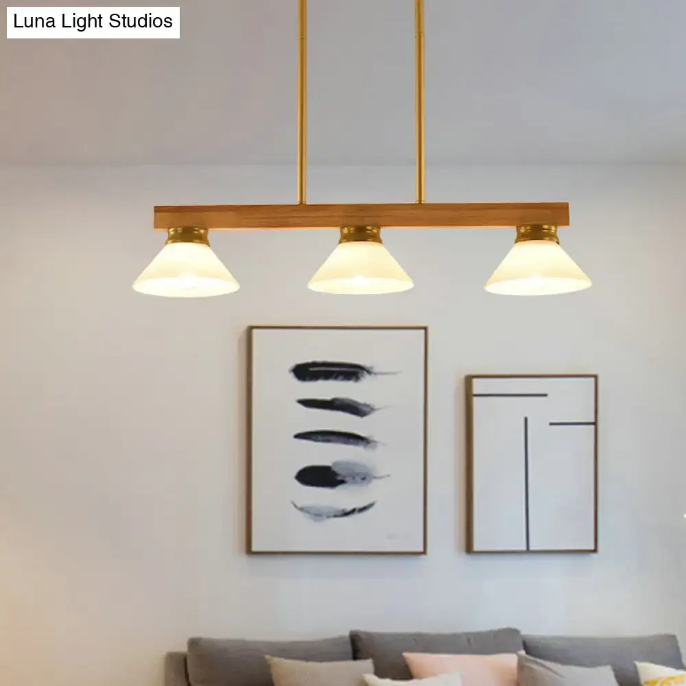 Wood Linear Island Light