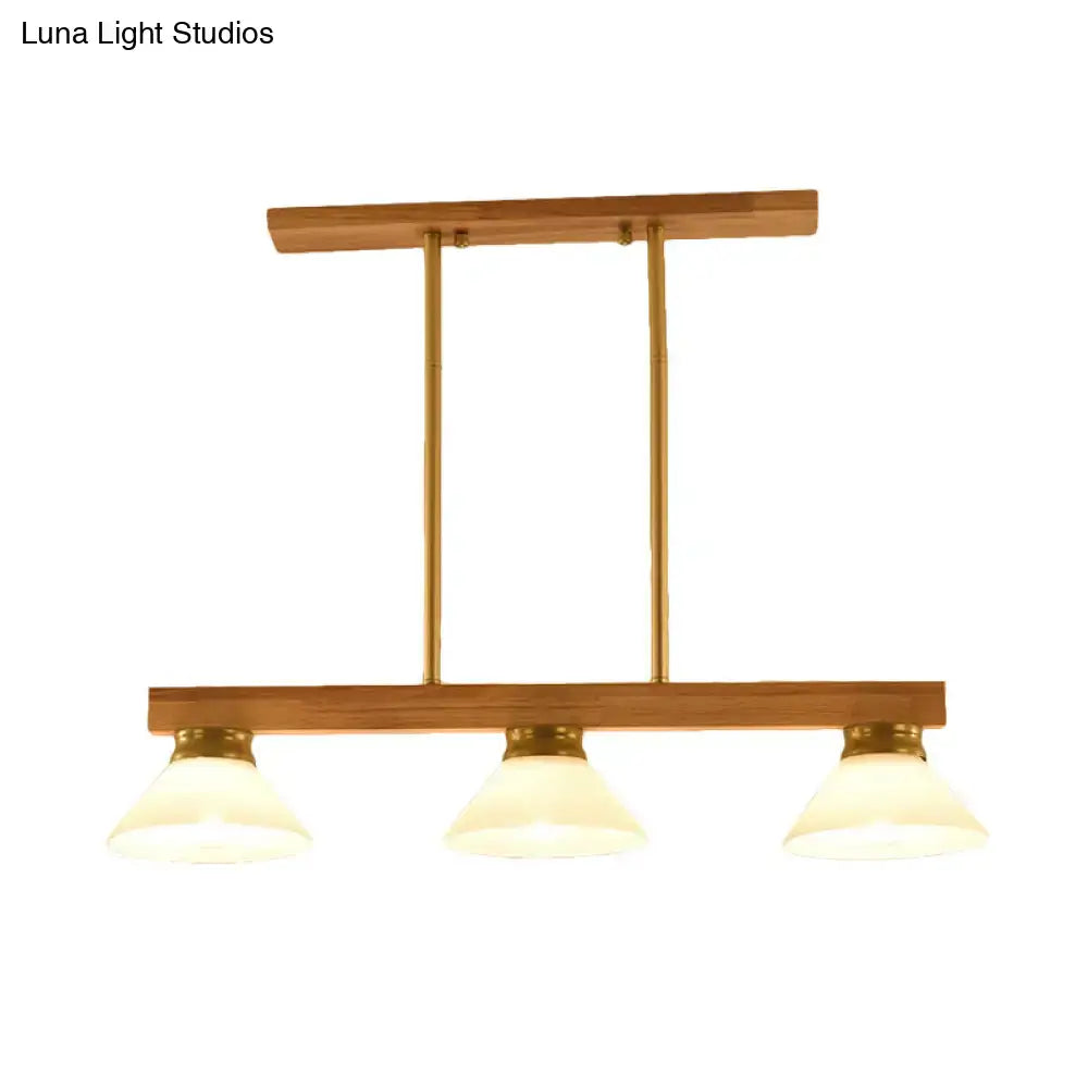 Wood Linear Island Light