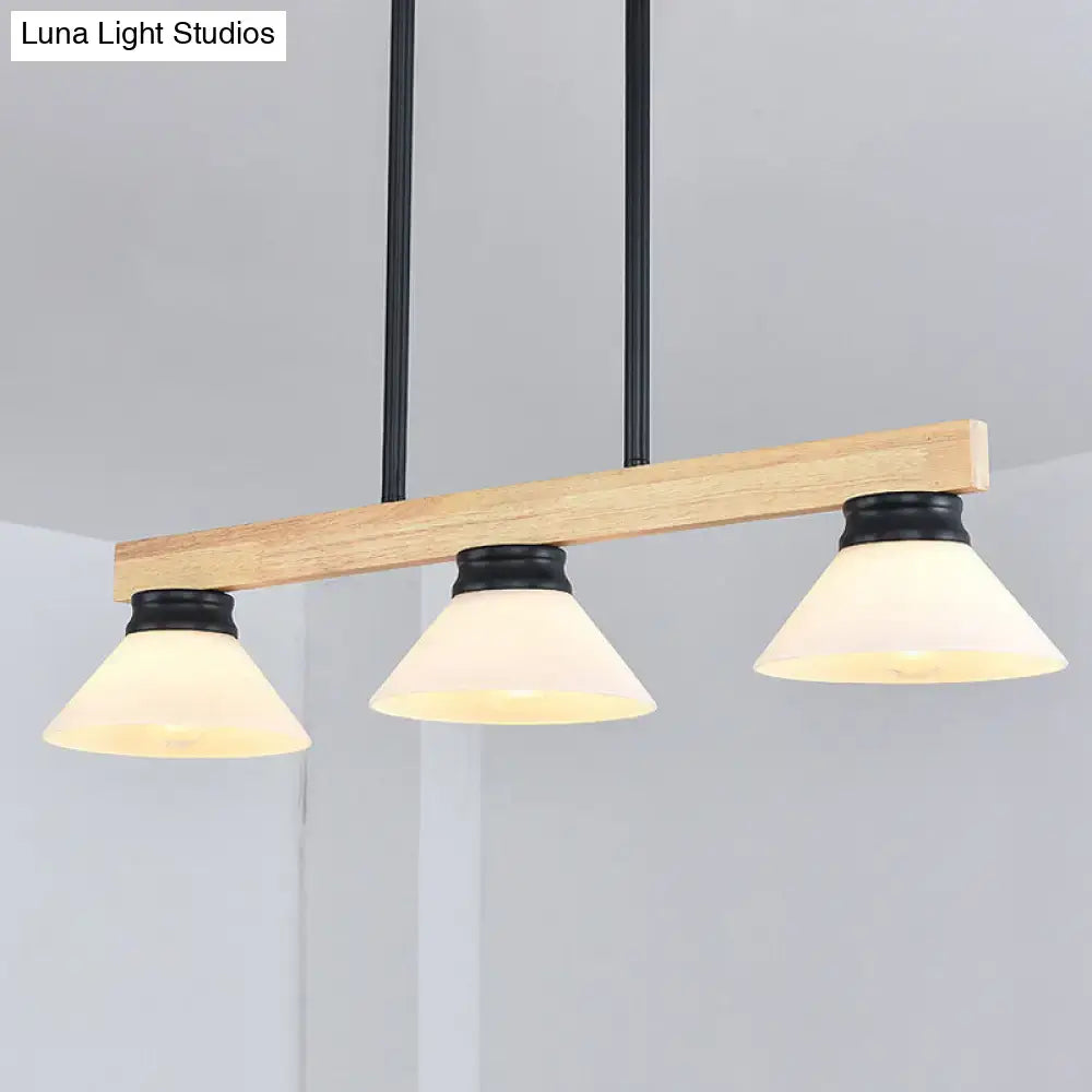 Wood Linear Island Light