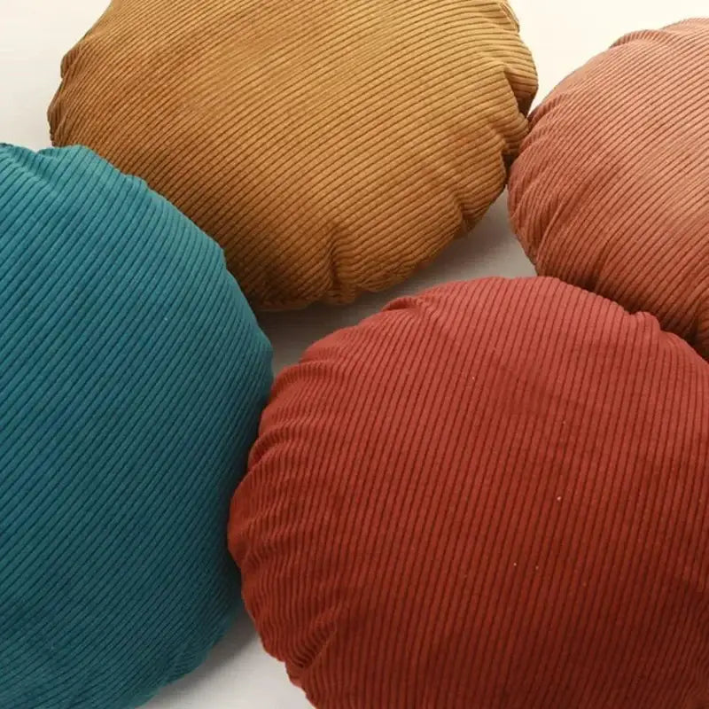 Round Corduroy Pillow Cover