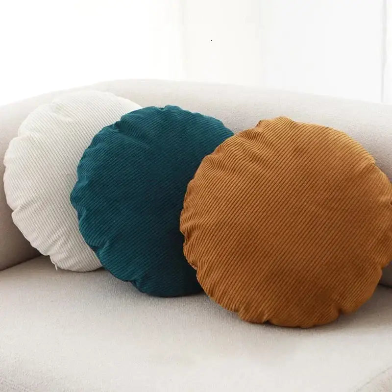 Round Corduroy Pillow Cover