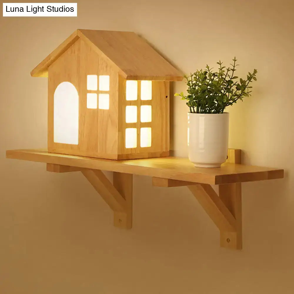 Wood Acrylic Wall Sconce