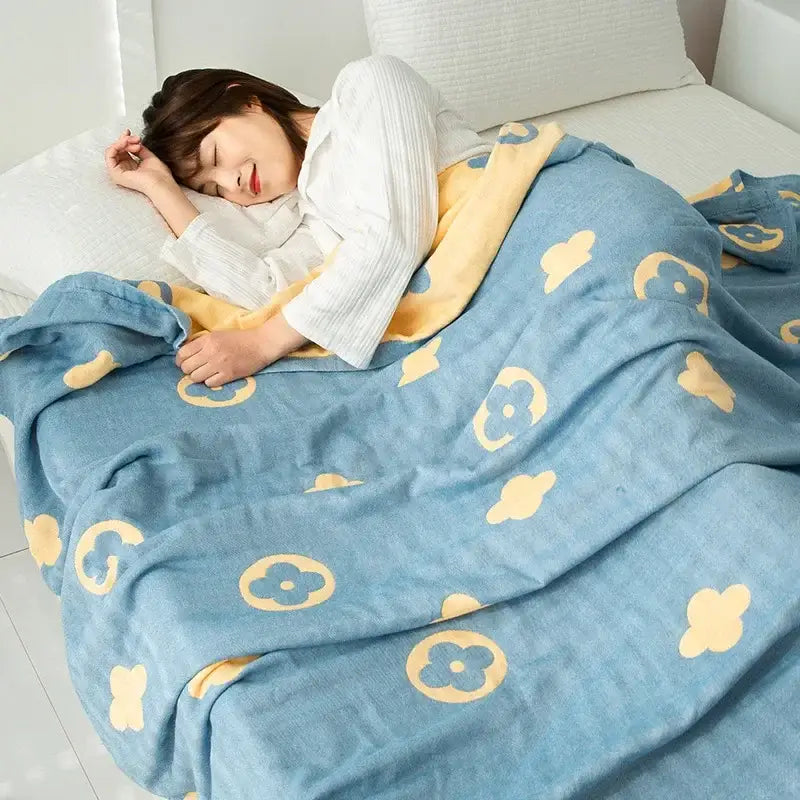 Gray Boho Cotton Throw
