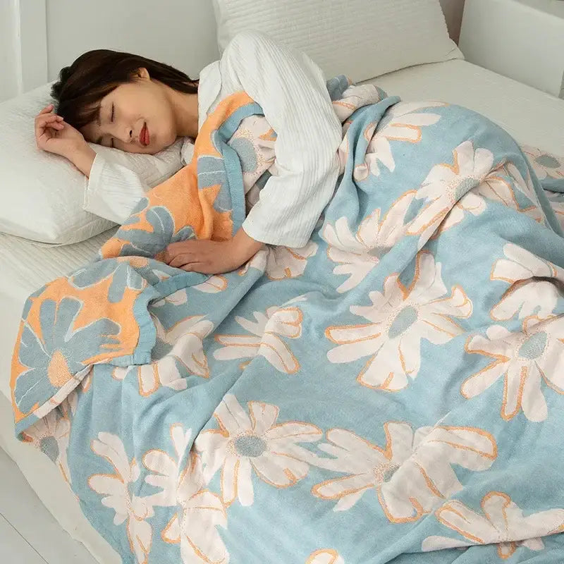 Gray Boho Cotton Throw