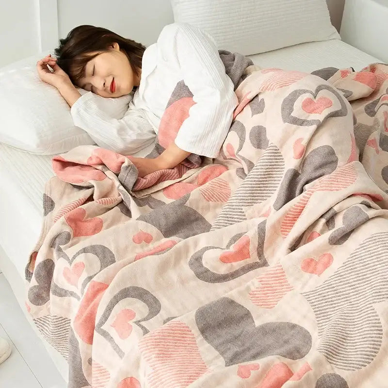 Gray Boho Cotton Throw
