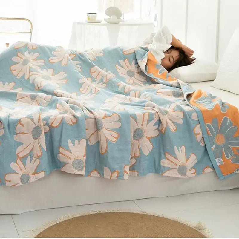 Gray Boho Cotton Throw