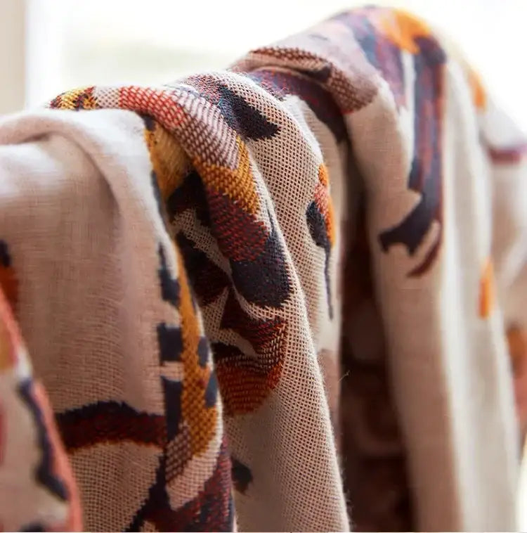 Cream Cotton Gauze Blanket