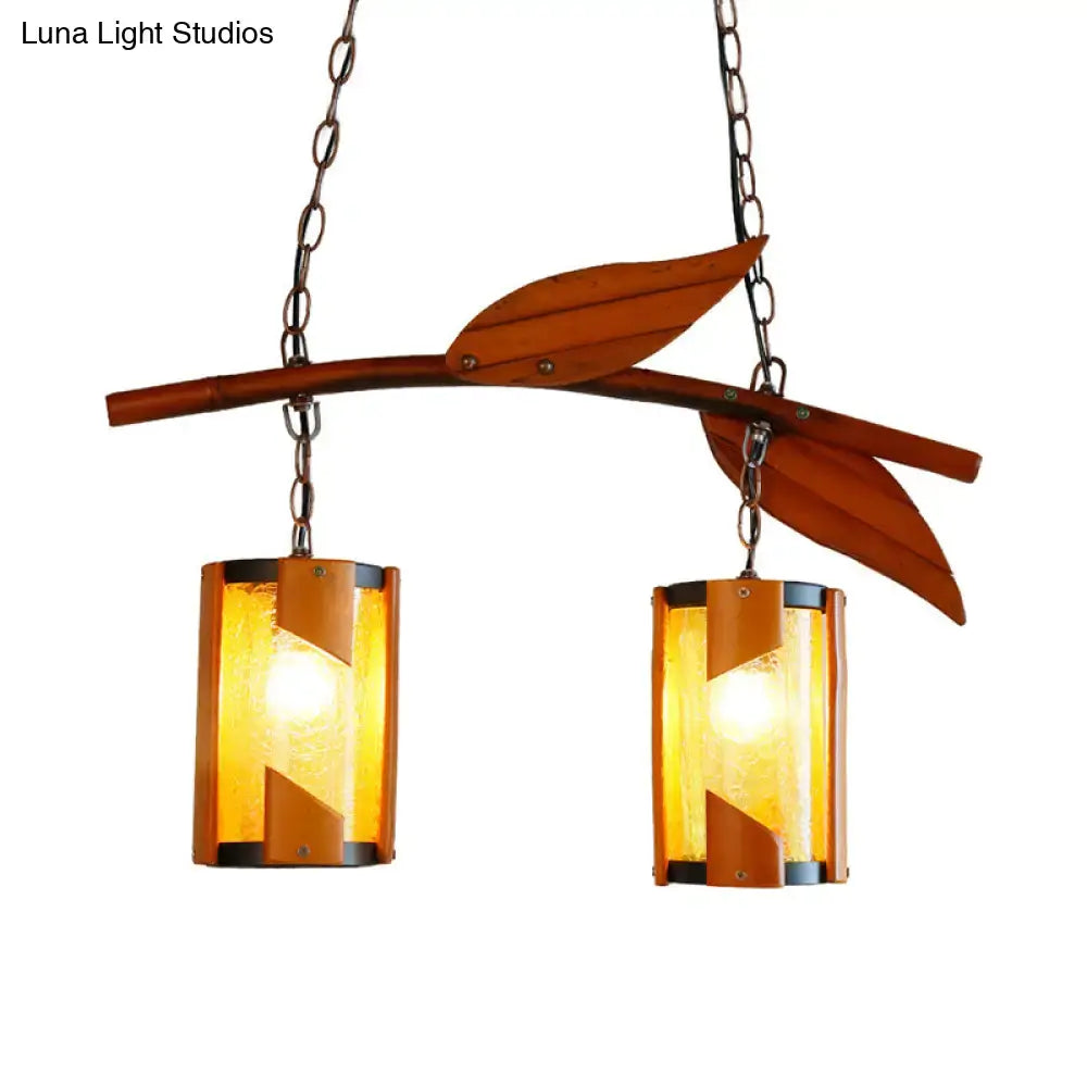 Brown Branch Glass Pendant