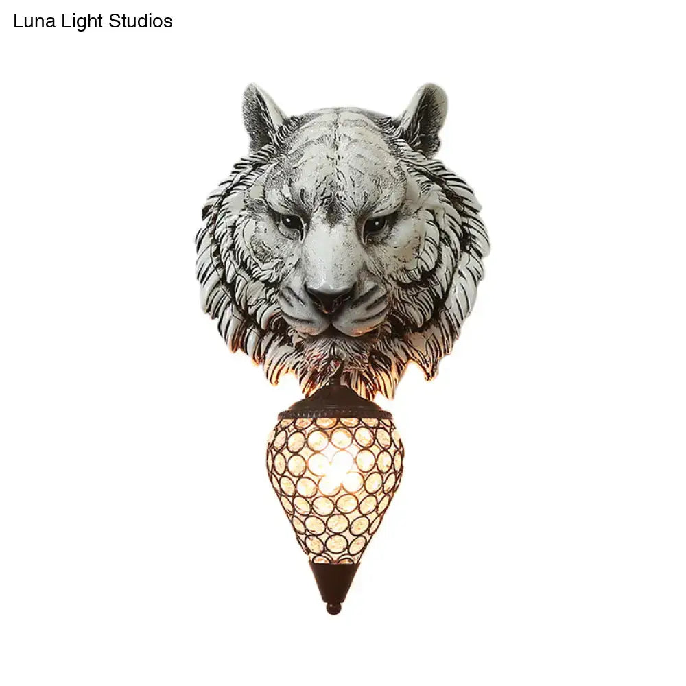 Tiger Crystal Wall Sconce Yellow or Grey
