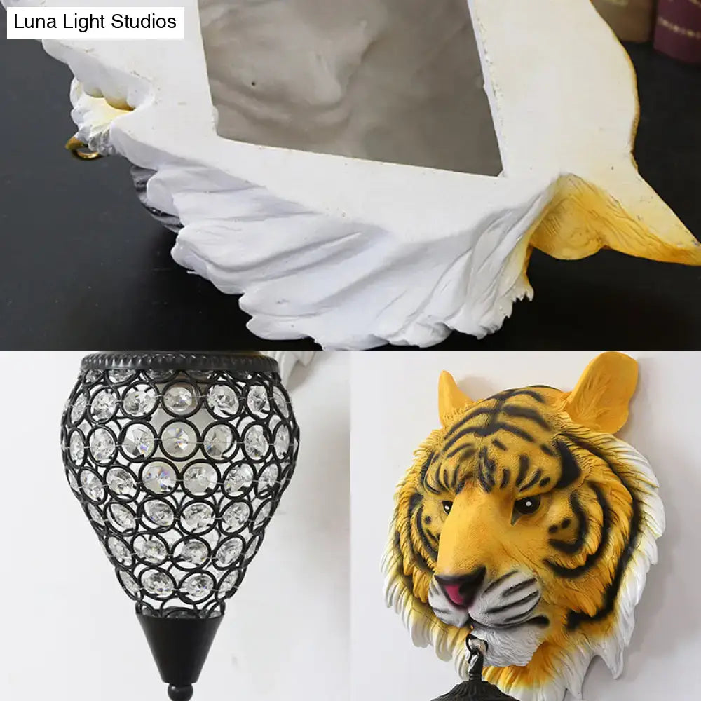 Tiger Crystal Wall Sconce Yellow or Grey