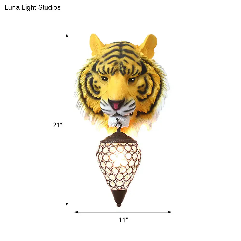 Tiger Crystal Wall Sconce Yellow or Grey