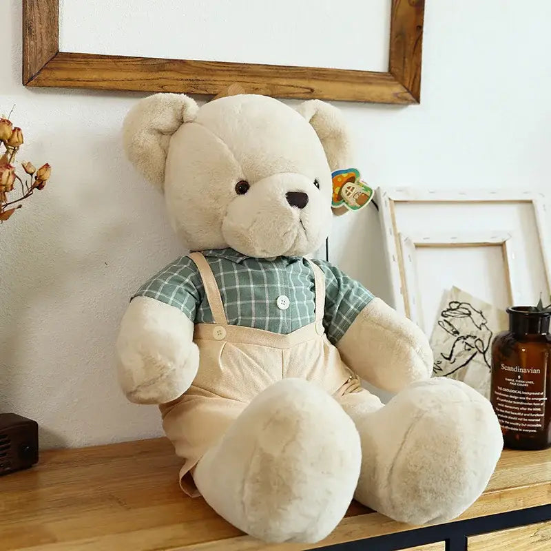 Cream Plaid Plush Toy
