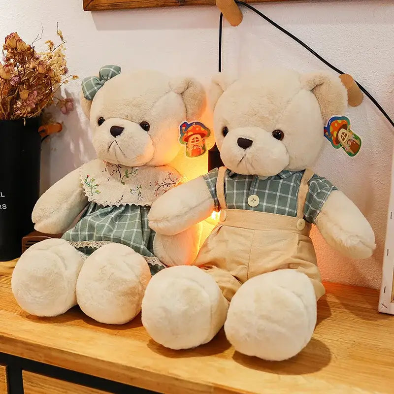 Cream Plaid Plush Toy