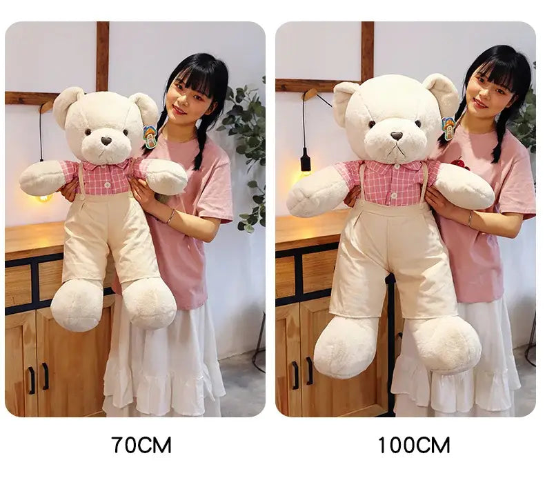 Cream Plaid Plush Toy