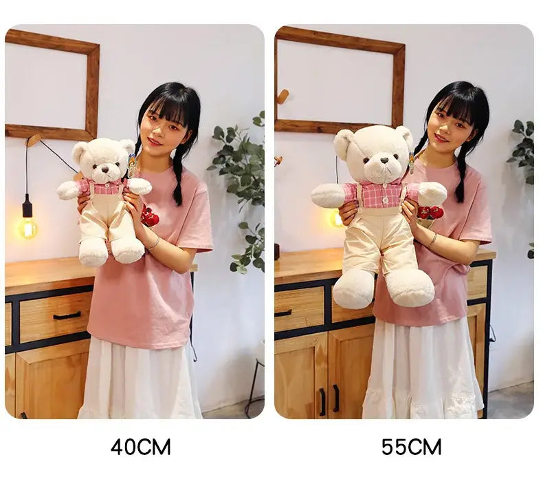 Cream Plaid Plush Toy