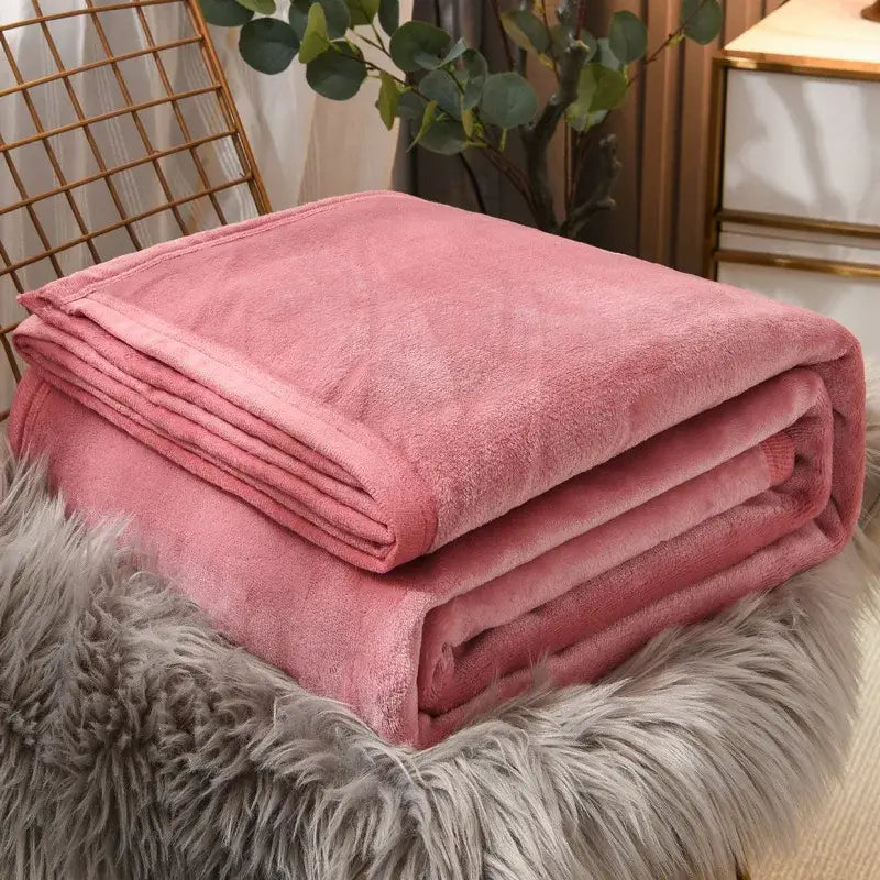 Gray Checkered Fleece Throw