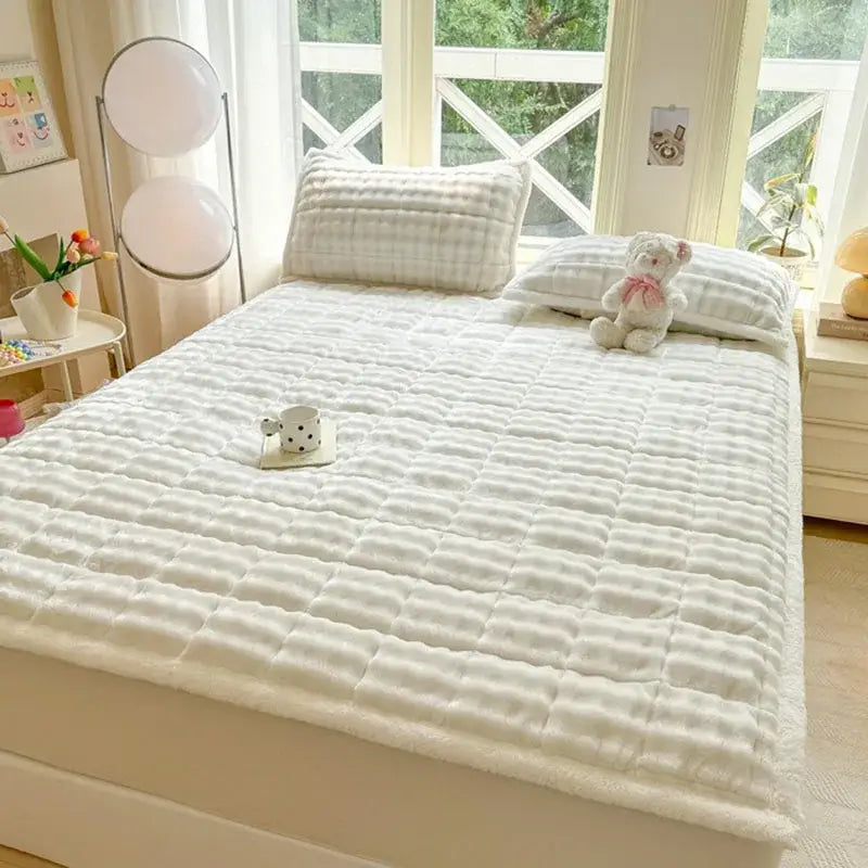 Pink Quilted Mattress Pad