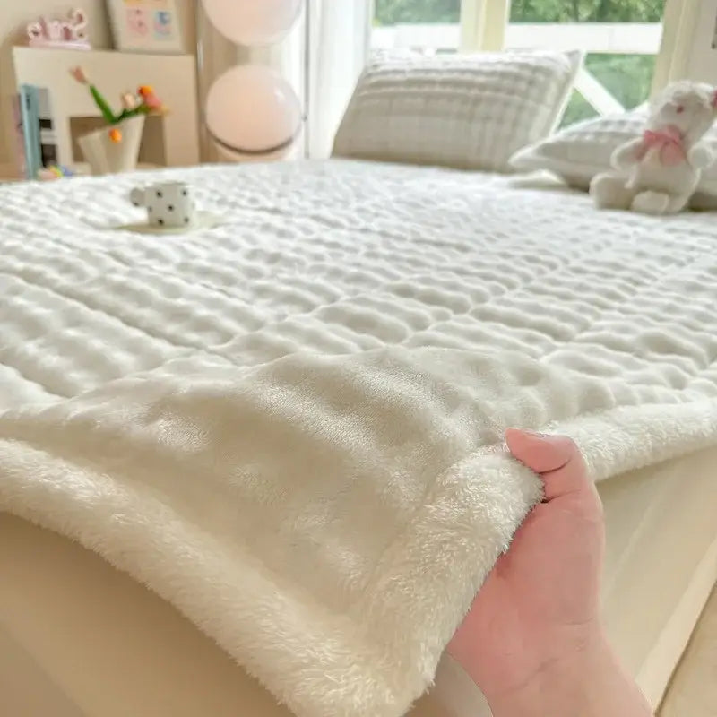 Pink Quilted Mattress Pad