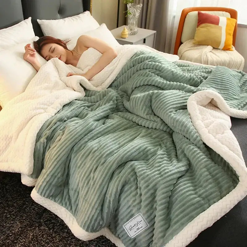 Gray Winter Fleece Blanket