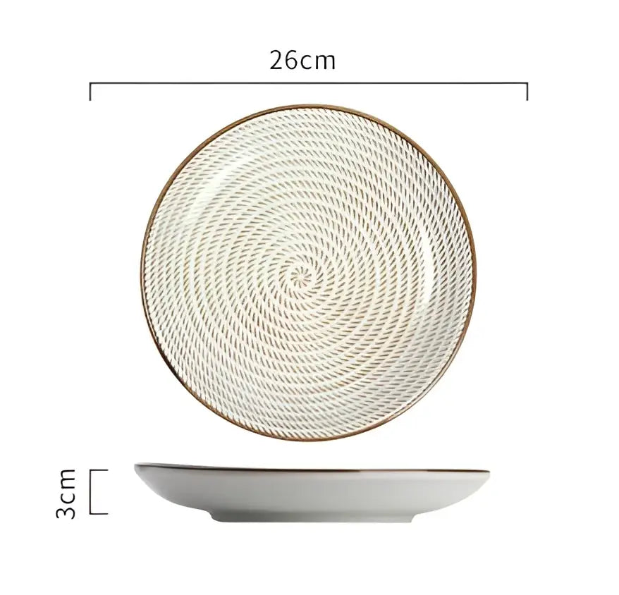 Blue Crackle Ceramic Plates
