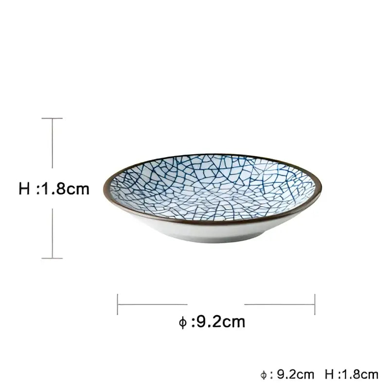 Blue Crackle Ceramic Plates