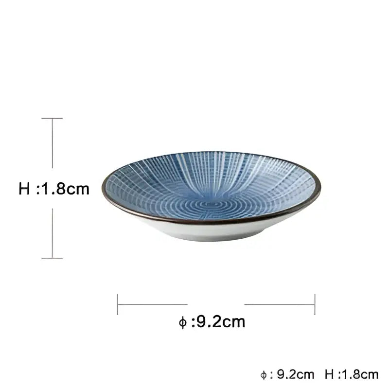 Blue Crackle Ceramic Plates