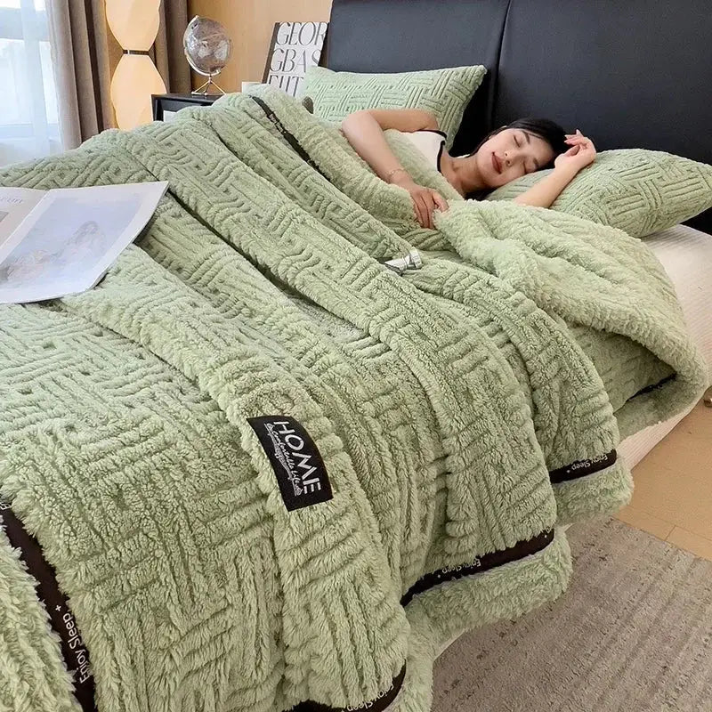 Brown Cream Fleece Blanket