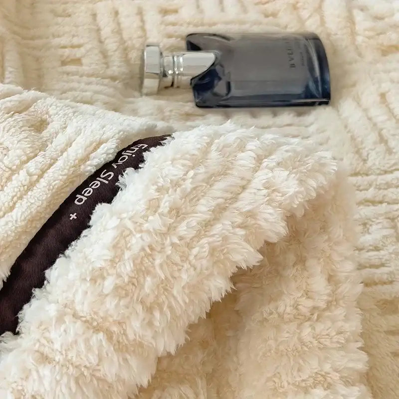 Brown Cream Fleece Blanket
