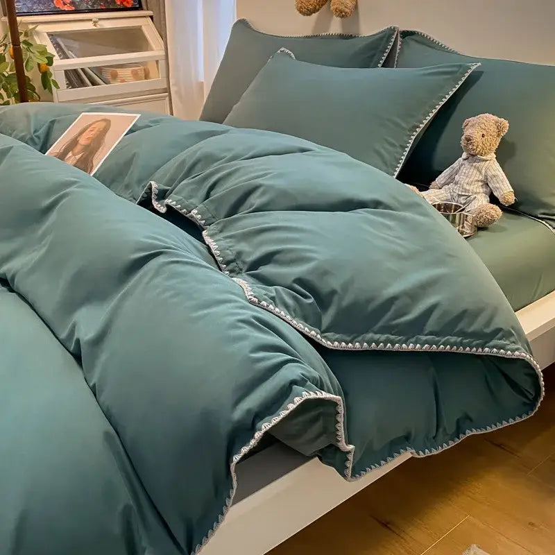 Gray Zigzag Quilted Bedding