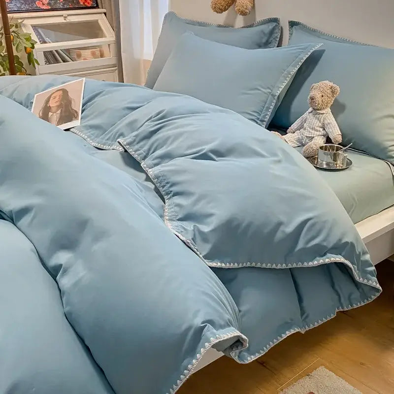 Gray Zigzag Quilted Bedding
