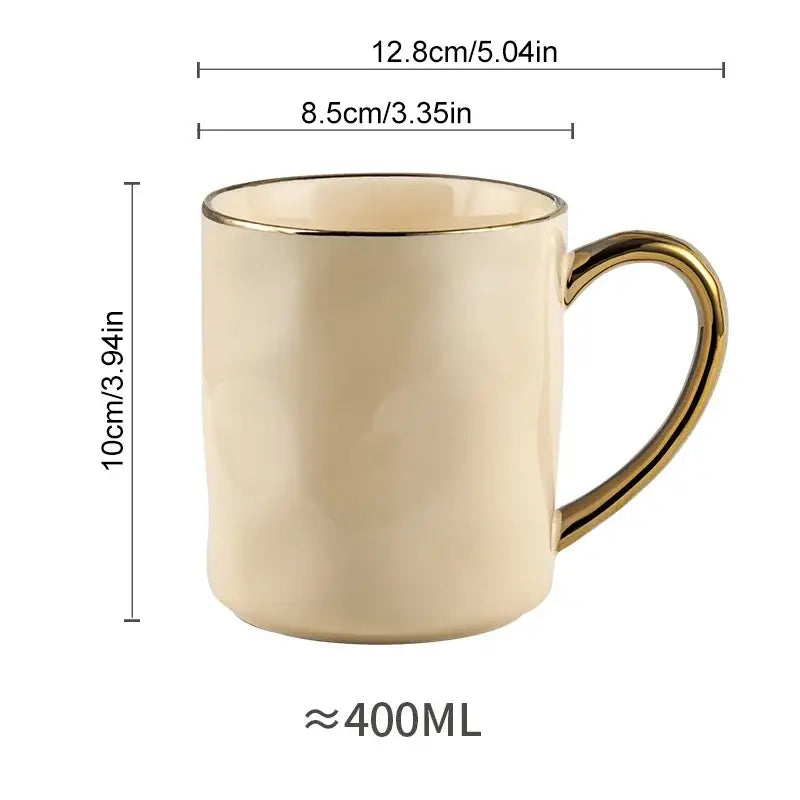 Navy Gold Rim Mug Set