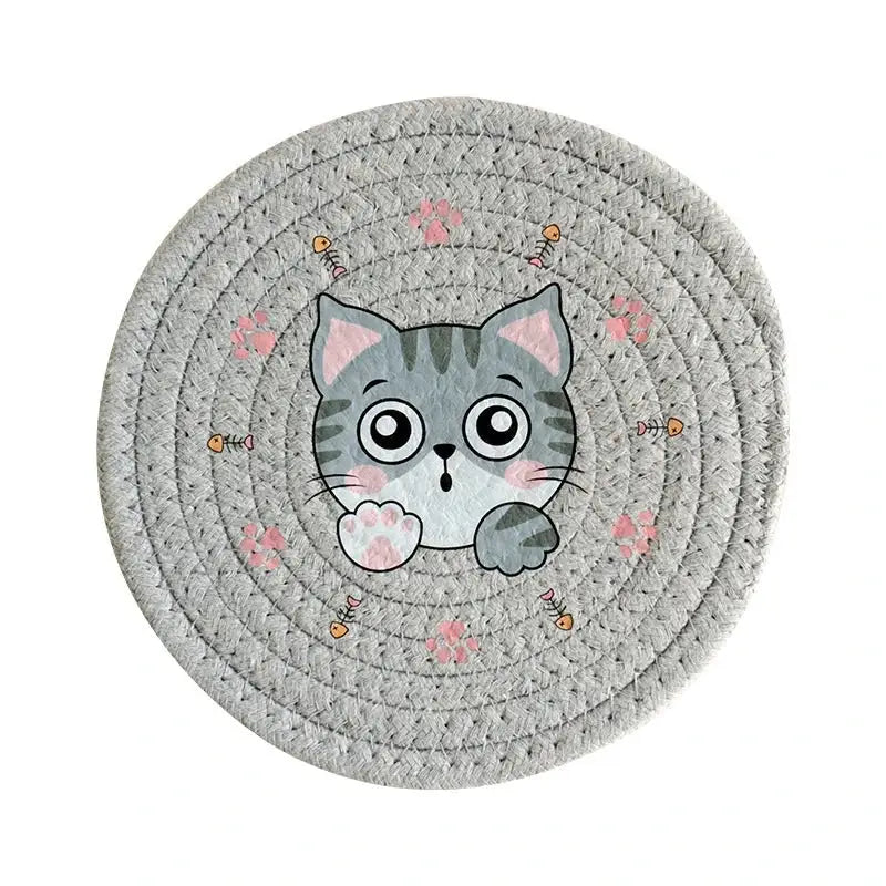 Cream Rope Cat Coaster