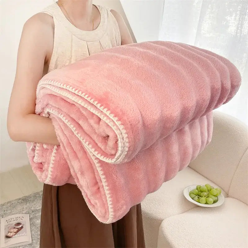 Cream Velvet Sofa Throw