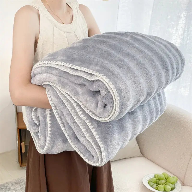 Cream Velvet Sofa Throw