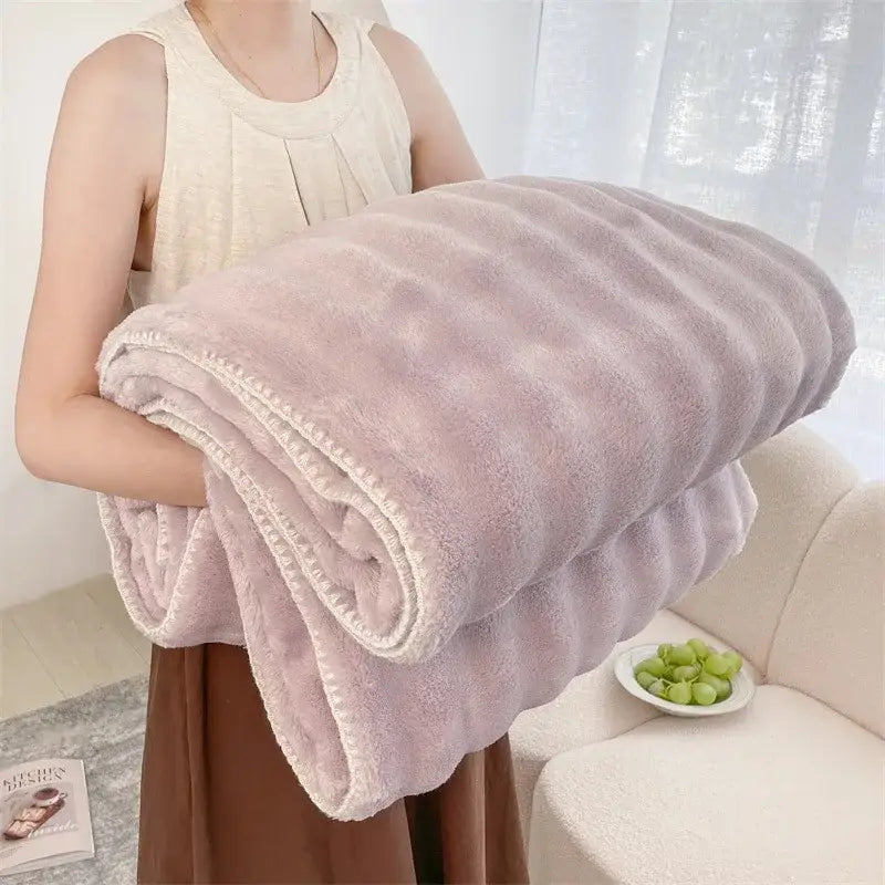 Cream Velvet Sofa Throw