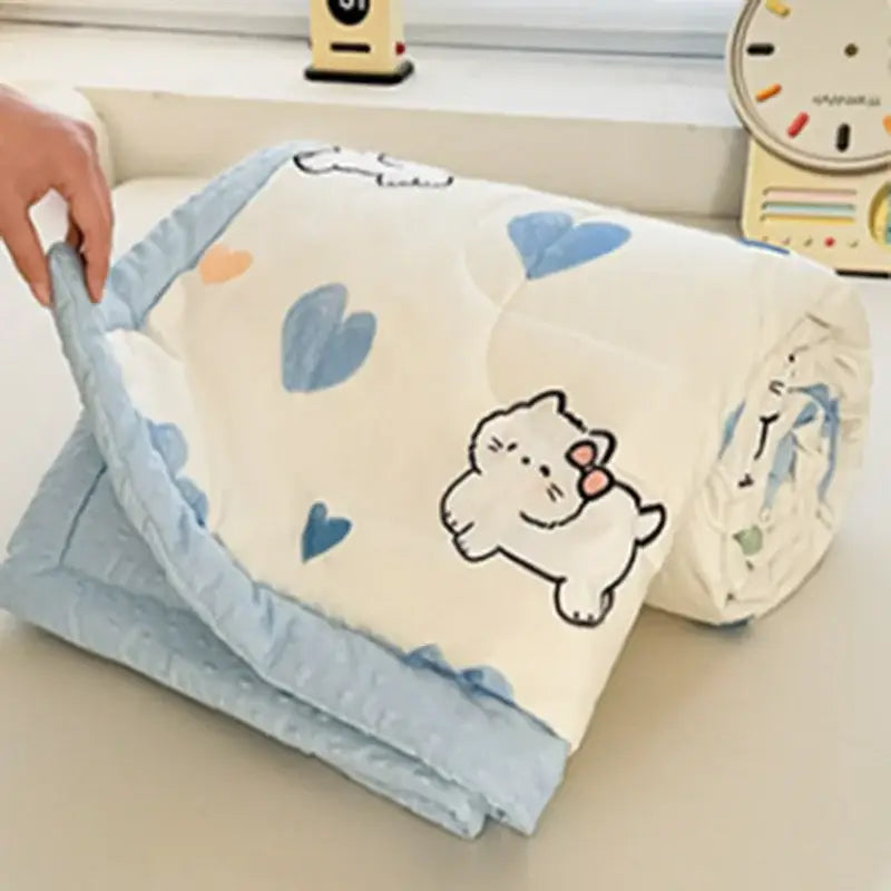 Cream Pattern Summer Quilt