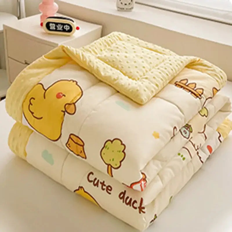 Cream Pattern Summer Quilt