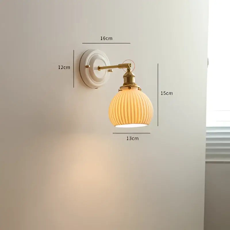 Cream Ceramic Wall Sconce