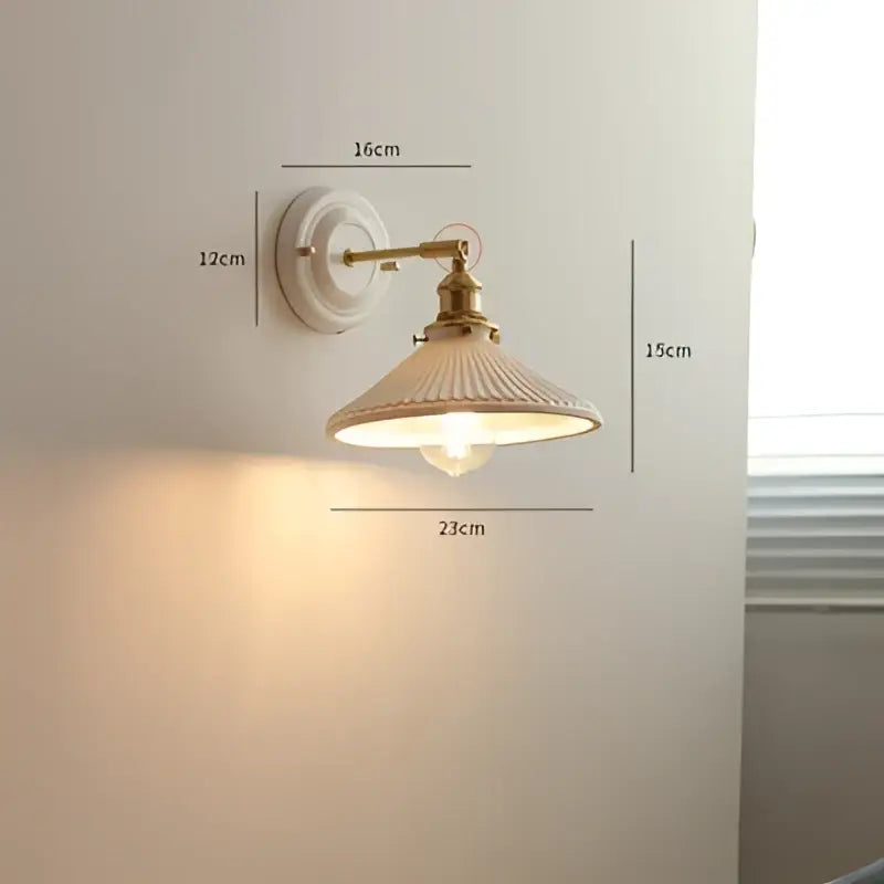 Cream Ceramic Wall Sconce