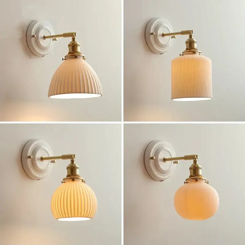 Cream Ceramic Wall Sconce