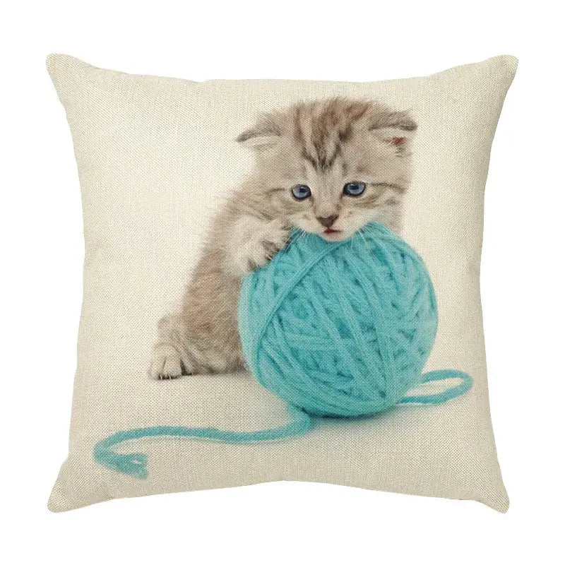 Cat Face Cushion Cover