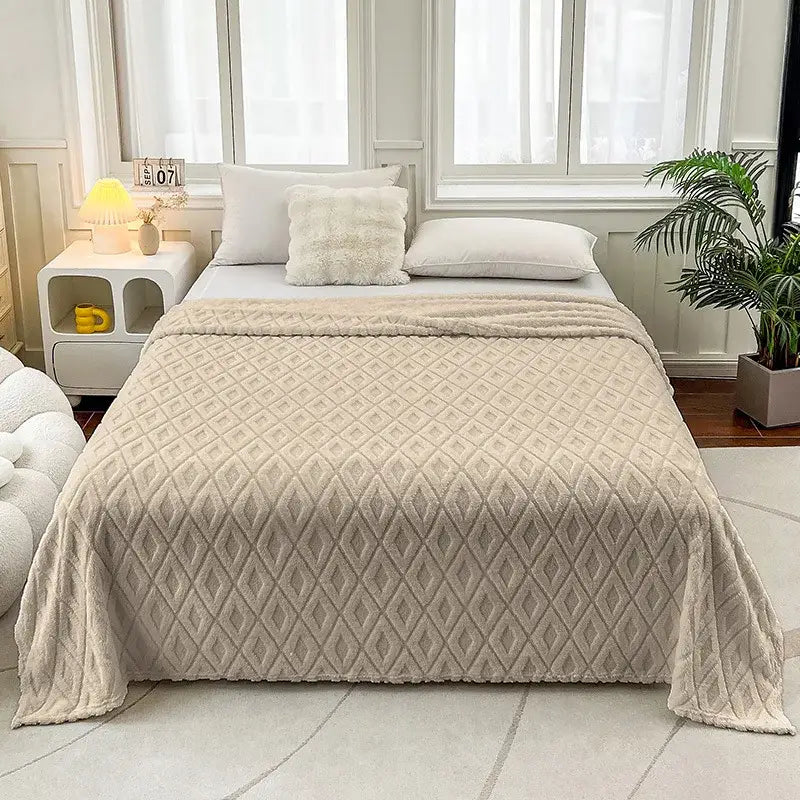 Dark Coffee Fleece Blanket
