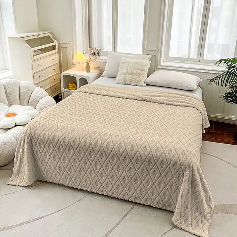 Dark Coffee Fleece Blanket