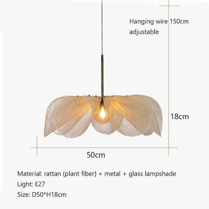 Cream Fabric Flower Chandelier