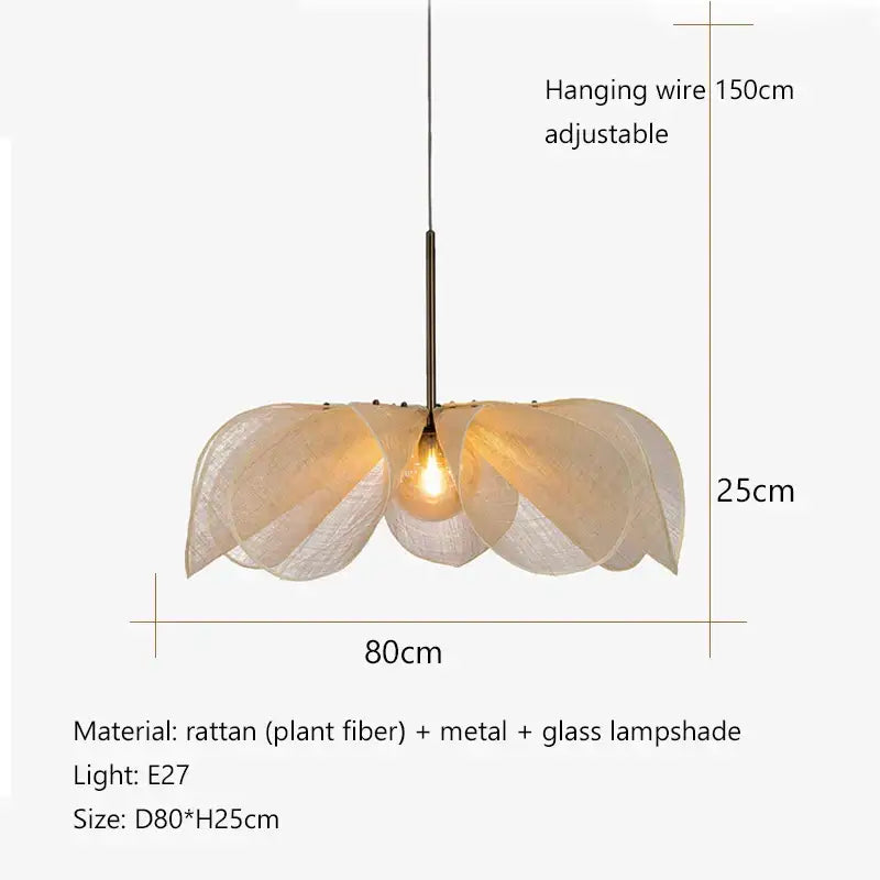Cream Fabric Flower Chandelier