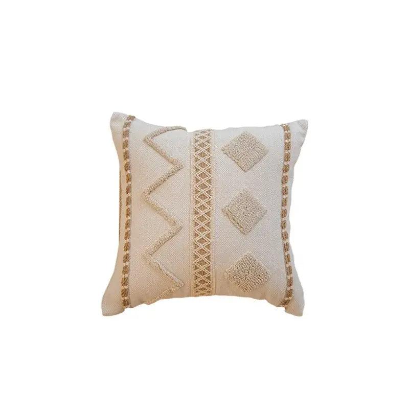 Cream Tufted Cushion Cover