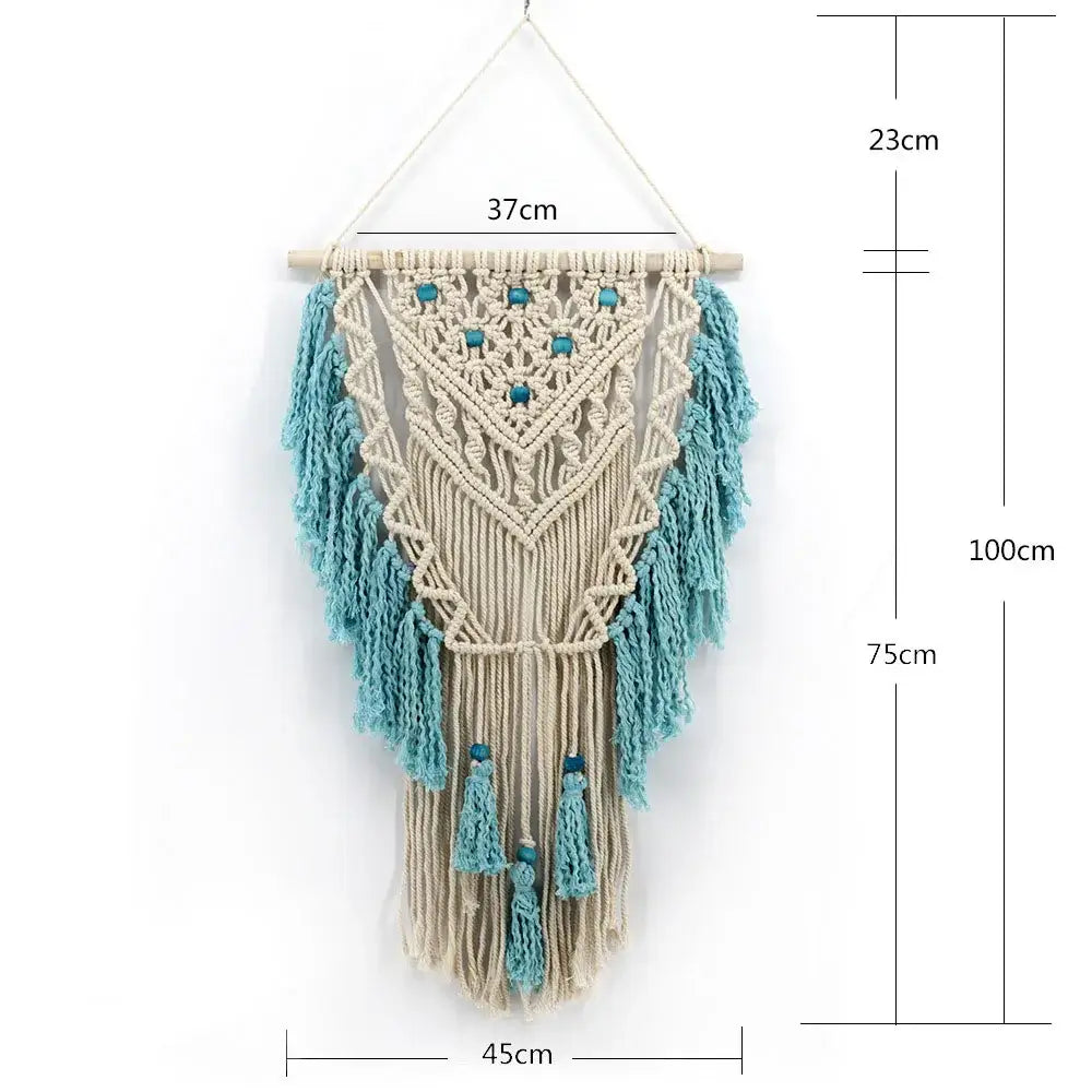 Lavender Macrame Cotton Tapestry