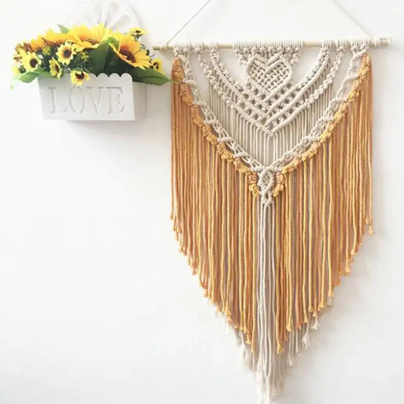 Lavender Macrame Cotton Tapestry