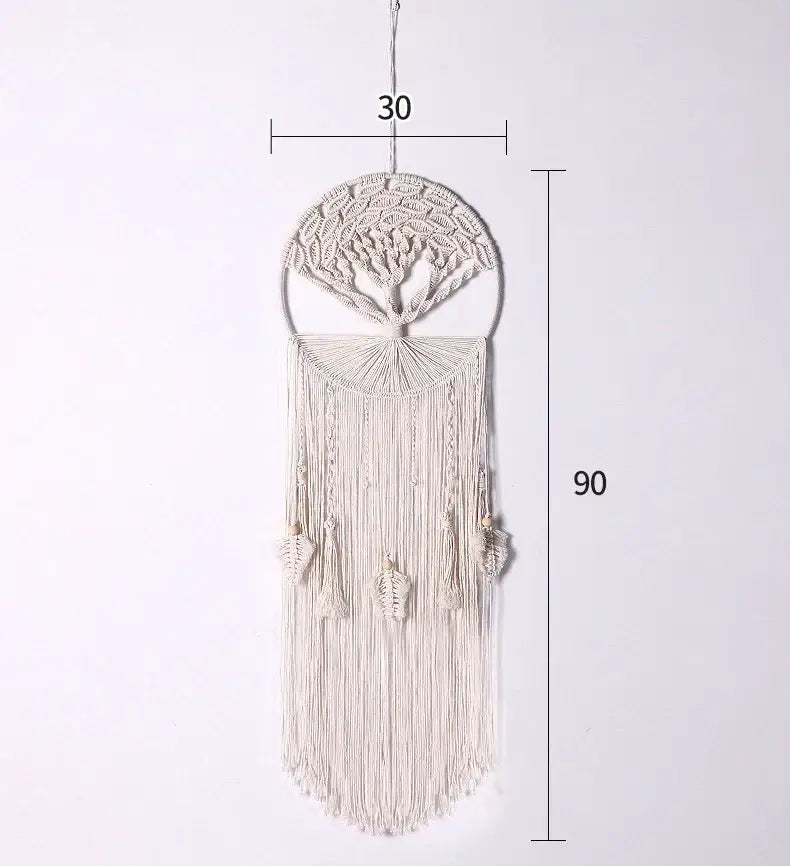 Lavender Macrame Cotton Tapestry