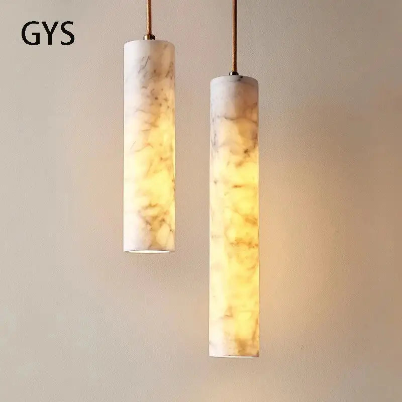 Marble Cylinder Pendant Light